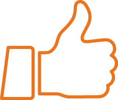 Orange thumbs up