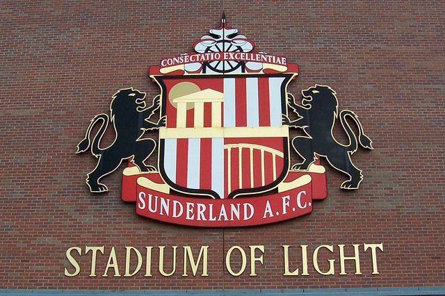 Sunderland AFC Stadium Of Light Crest on the building