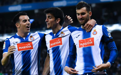 during the La Liga match between RCD Espanyol and Real Sporting de Gijon at Cornella-El Prat stadium on December 11, 2016 in Barcelona, Spain.