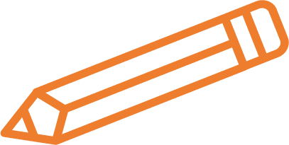 pencil logo orange